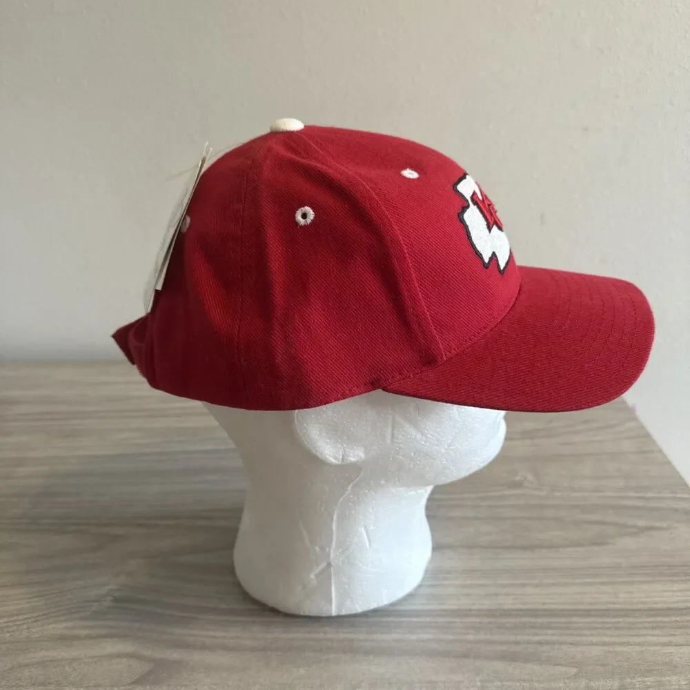Vintage Logo Athletic Kids Adjustable‎ Hat Red Kansas City Chiefs NFL NWT